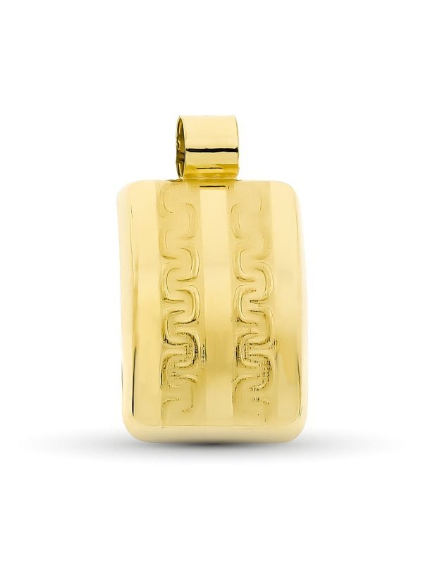 18K COLGANTE ORO AMARILLO RECTANGULAR...