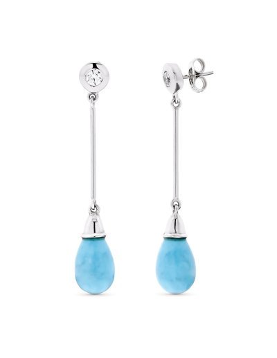 18K PENDIENTES ORO BLANCO...