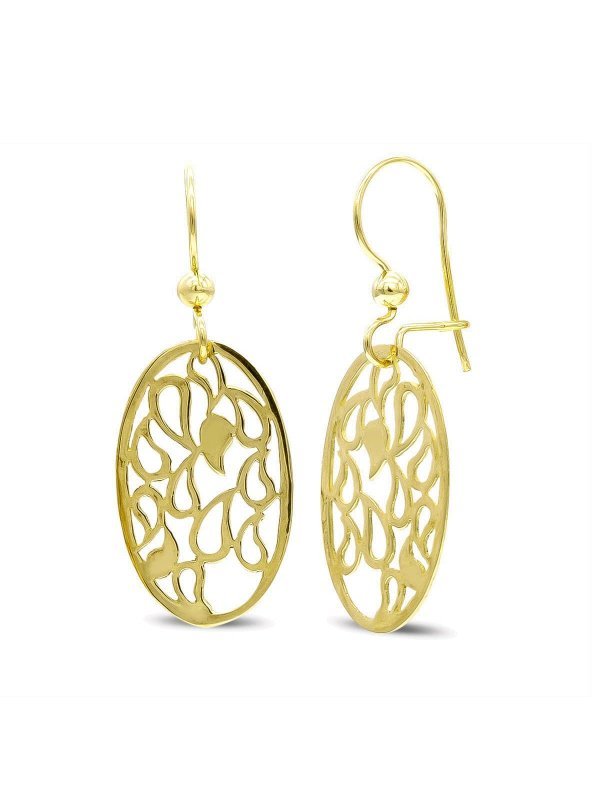 18K PENDIENTES ORO AMARILLO LARGOS...