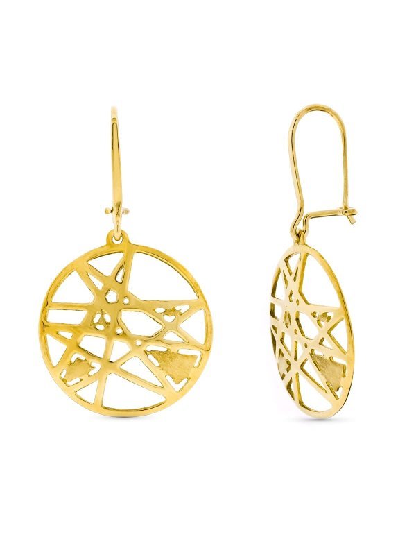 18K PENDIENTES ORO AMARILLO REDONDOS...
