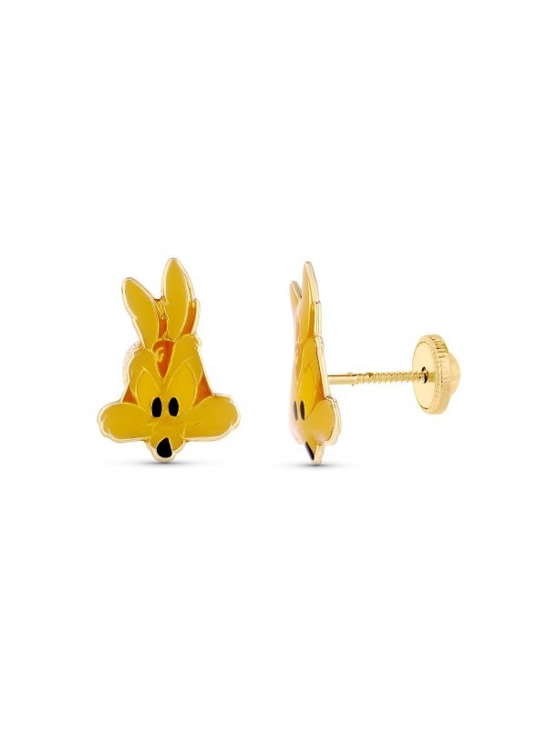 18K PENDIENTES ORO AMARILLO COYOTE...