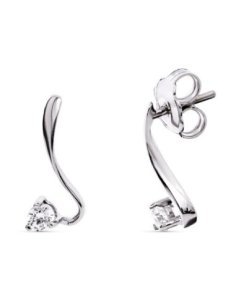 18K PENDIENTES ORO BLANCO...