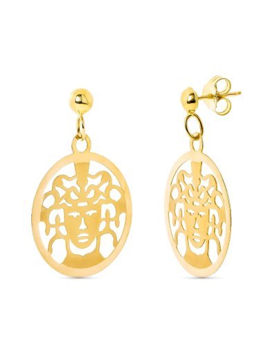18K PENDIENTES REDONDO...