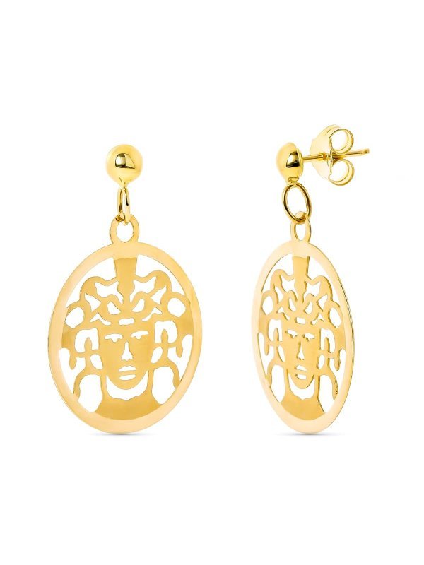 18K PENDIENTES REDONDO CALADO MEDUSA