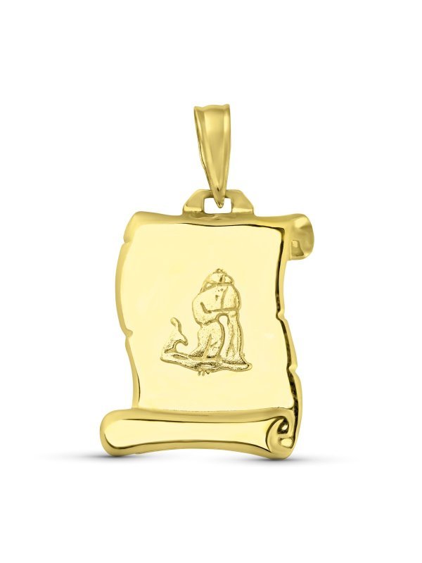 18K HOROSCOPO ACUARIO PERGAMINO