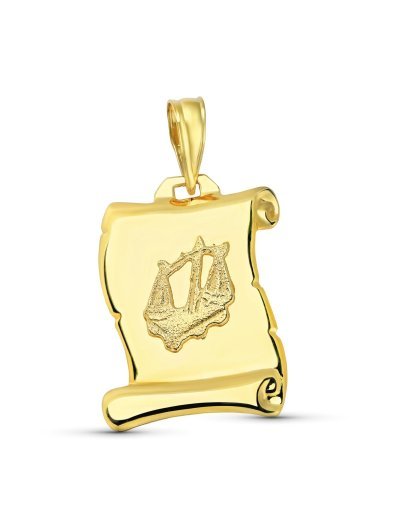 18K HOROSCOPO LIBRA PERGAMINO
