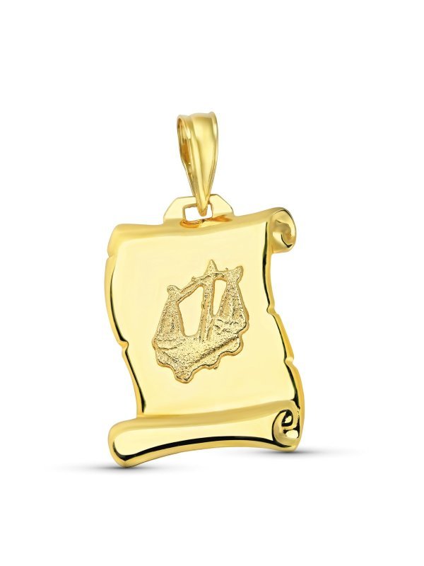 18K HOROSCOPO LIBRA PERGAMINO