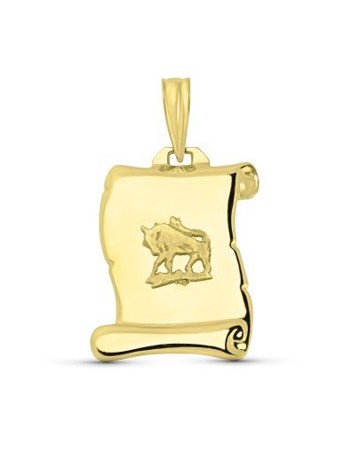 18K HOROSCOPO TAURO PERGAMINO