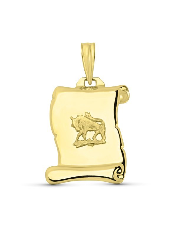 18K HOROSCOPO TAURO PERGAMINO