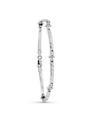 18K PULSERA ORO BLANCO MATE...