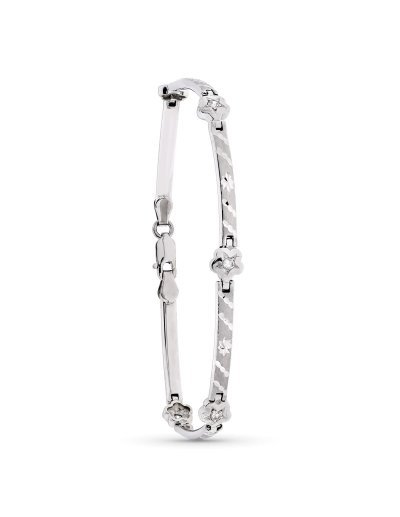 18K PULSERA ORO BLANCO MATE...