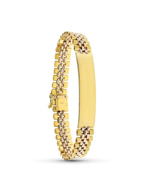 18K ESCLAVA ORO AMARILLO ESLABON...