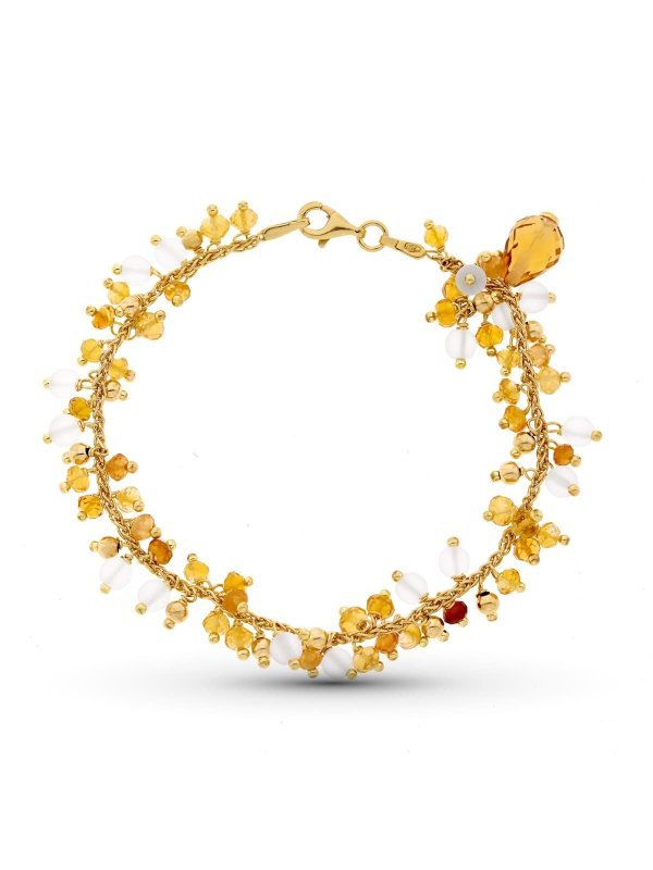 18K PULSERA ORO AMARILLO PIEDRAS DE...