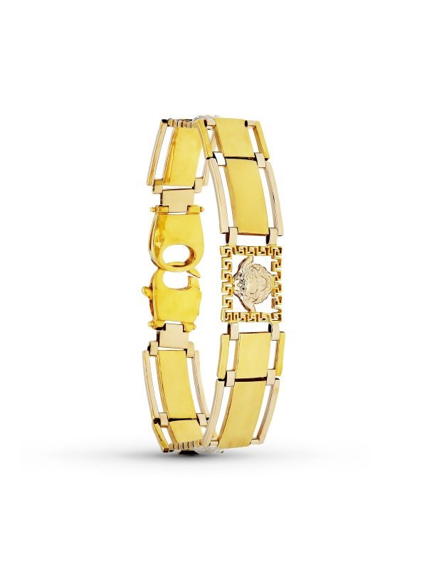 18K PULSERA MEDUSA ORO BICOLOR MATE...
