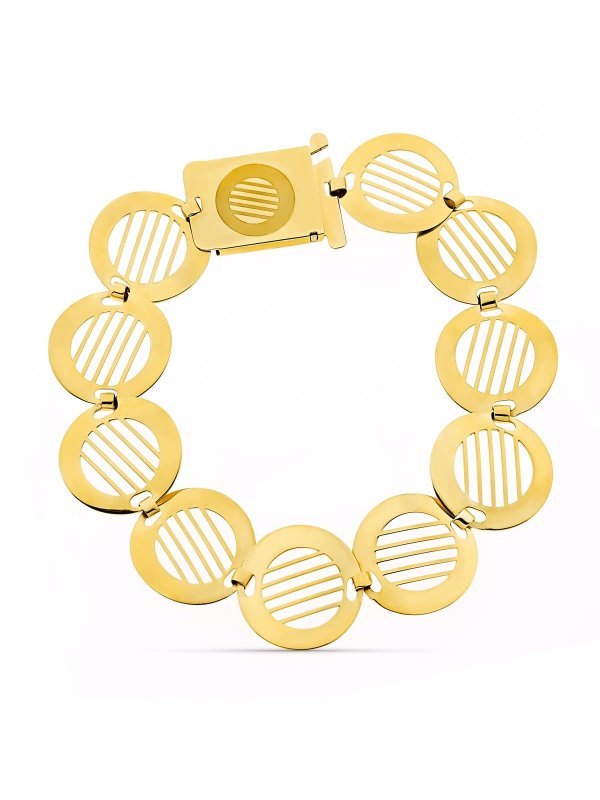 18K PULSERA ORO AMARILLO ESLABONES...