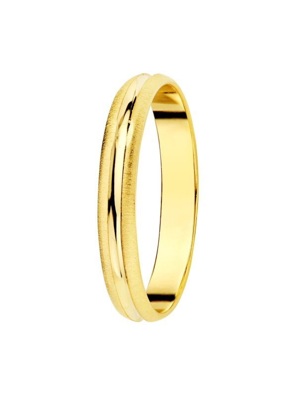 18K ALIANZA ORO AMARILLO MATE Y...