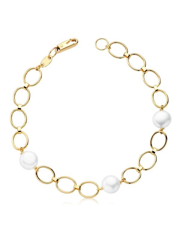 18K PULSERA ORO COMUNION PERLA...