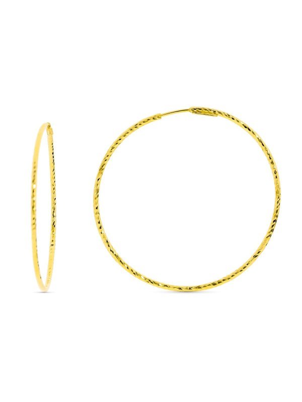 18K AROS ORO AMARILLO DIAMANTADOS....