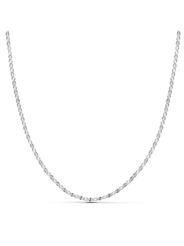 18K CADENA MACIZA DIAMANTADA 50CM 1.5 MM