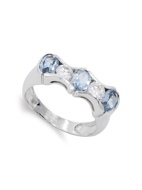 189K SORTIJA ORO BLANCO PIEDRA COLOR...