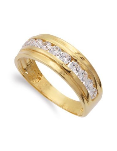 18K SORTIJA ORO AMARILLO CON CIRCONITAS