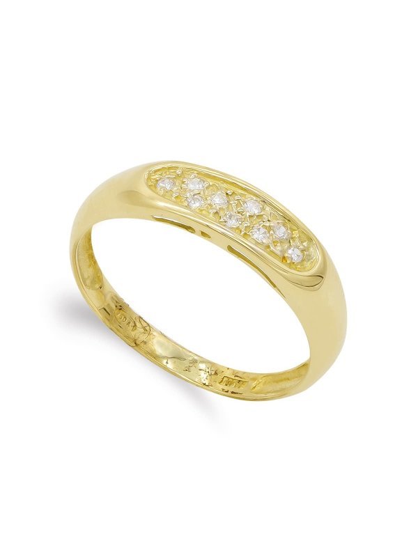 18K SORTIJA ORO AMARILLO Y CIRCONITAS