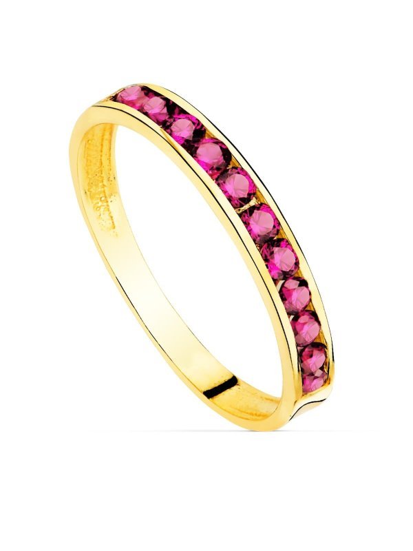 18K SORTIJA ORO AMARILLO CIRCONITAS...