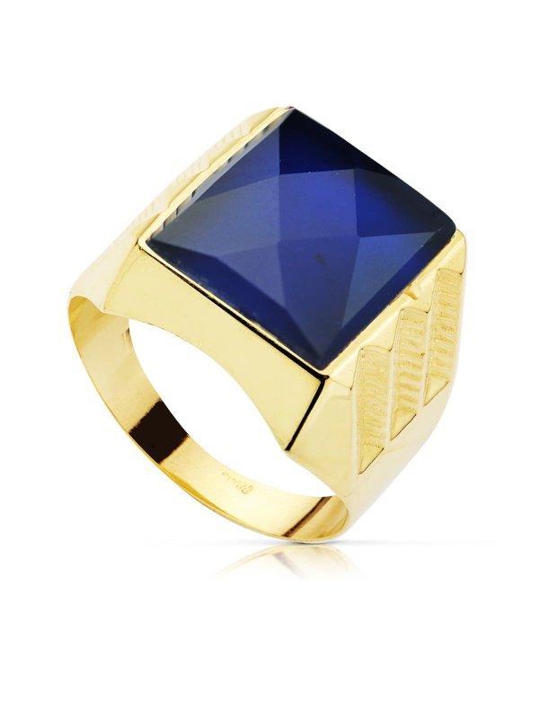 18K SELLO ORO AMARILLO CABALLERO...