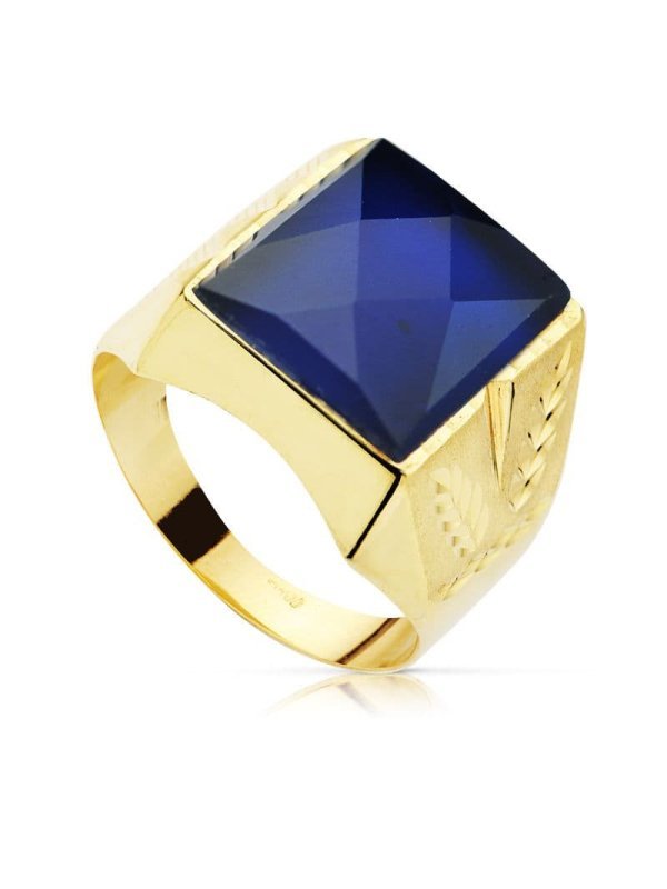 18K SELLO ORO AMARILLO CABALLERO...
