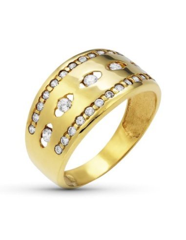 18K SORTIJA ORO AMARILLO CON CIRCONITAS