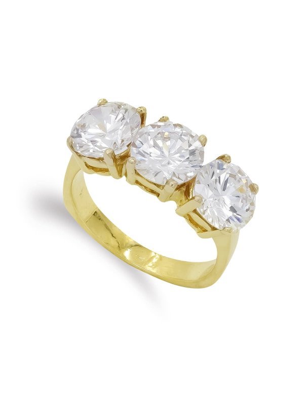 18K SORTIJA TRESILLO ORO AMARILLO CON...