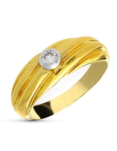 18K SORTIJA ORO BICOLOR...