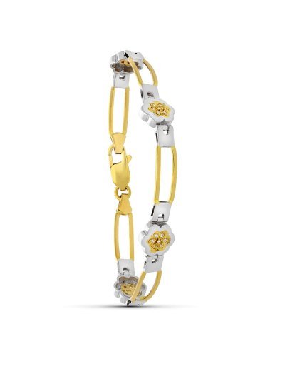 18K PULSERA ORO BICOLOR...