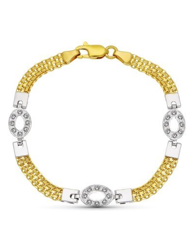18K PULSERA ORO BICOLOR...