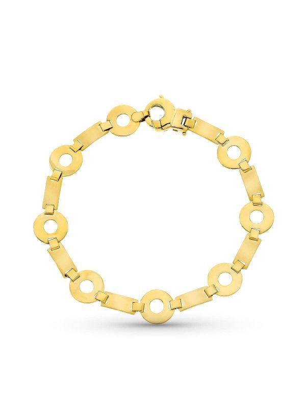 18K PULSERA ORO AMARILLO CIRCULOS...