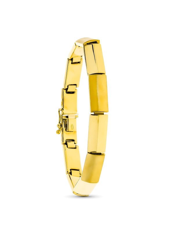 18K PULSERA ORO AMARILLO MATE Y BRILLO