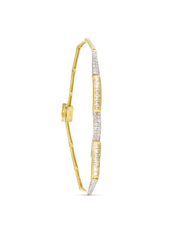 18K PULSERA ORO BICOLOR CON...