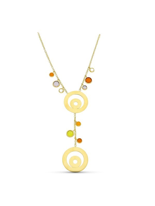 18K GARGANTILLA ORO AMARILLO PIEDRAS...