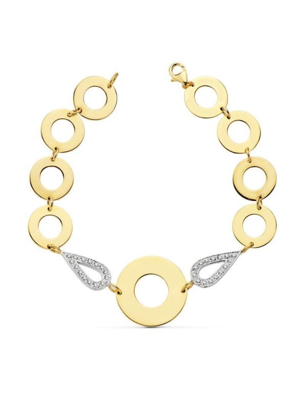 18K PULSERA BICOLOR 19.5 CM
