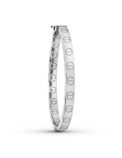 18K PULSERA RIGIDA ORO BLANCO