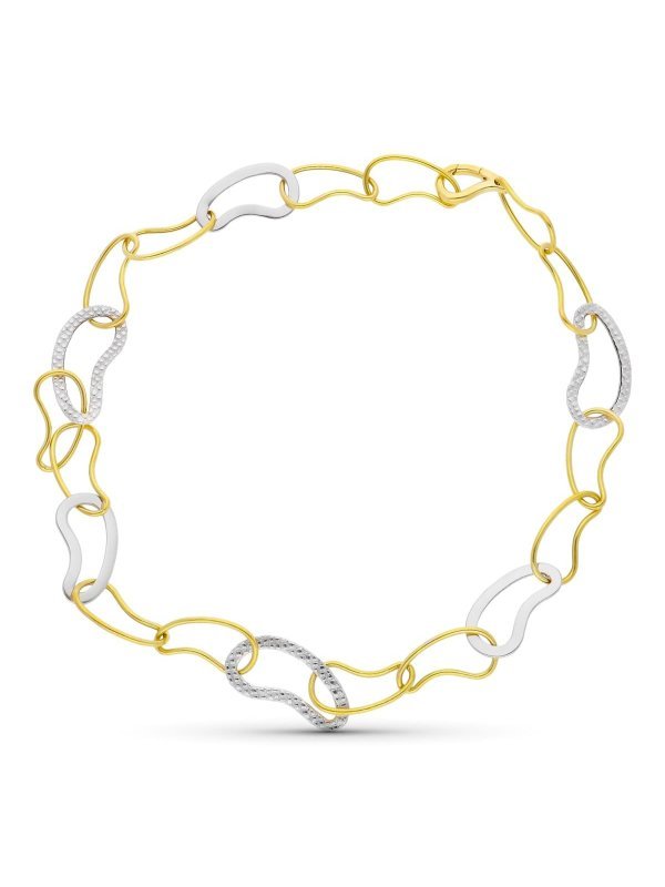18K GARGANTILLA ORO BICOLOR ESLABONES