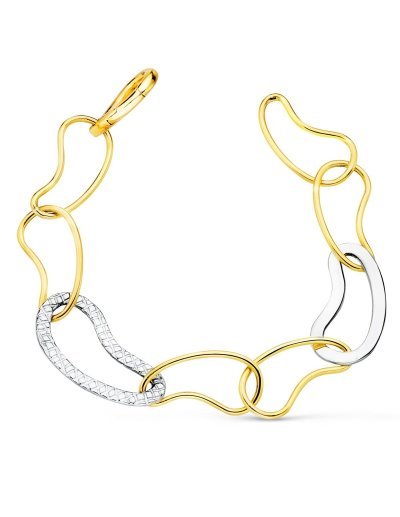 18K PULSERA ORO BICOLOR...