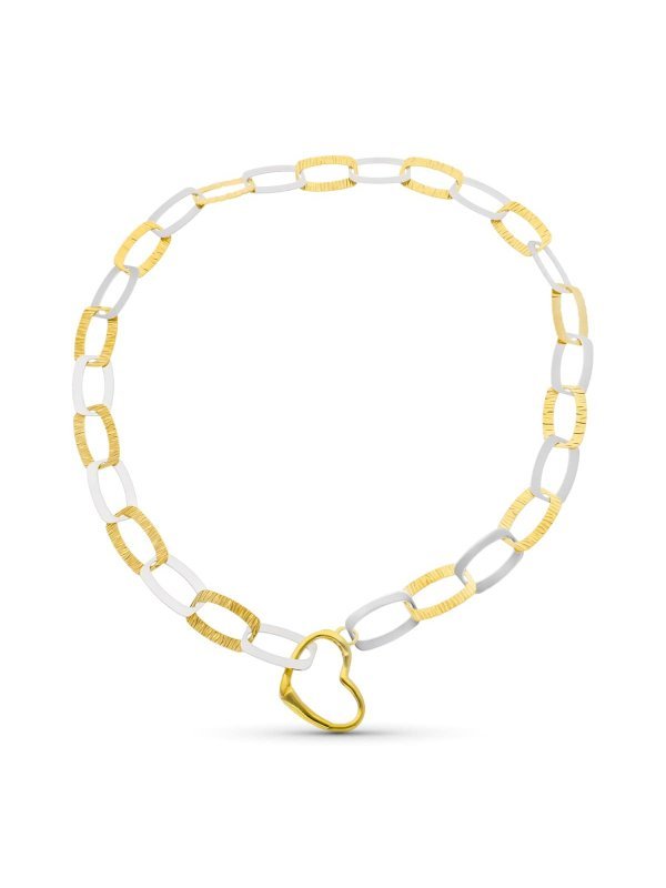 18K GARGANTILLA ORO BICOLOR ESLABONES...