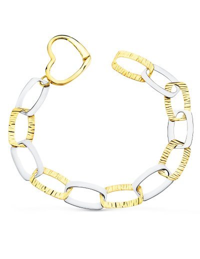 18K PULSERA ORO BICOLOR...