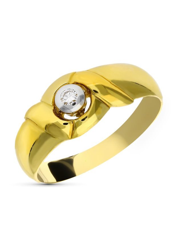 18K SORTIJA ORO BICOLOR BRILLANTE....