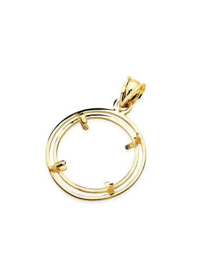 18K COLGANTE PARA MONEDA 18 MM