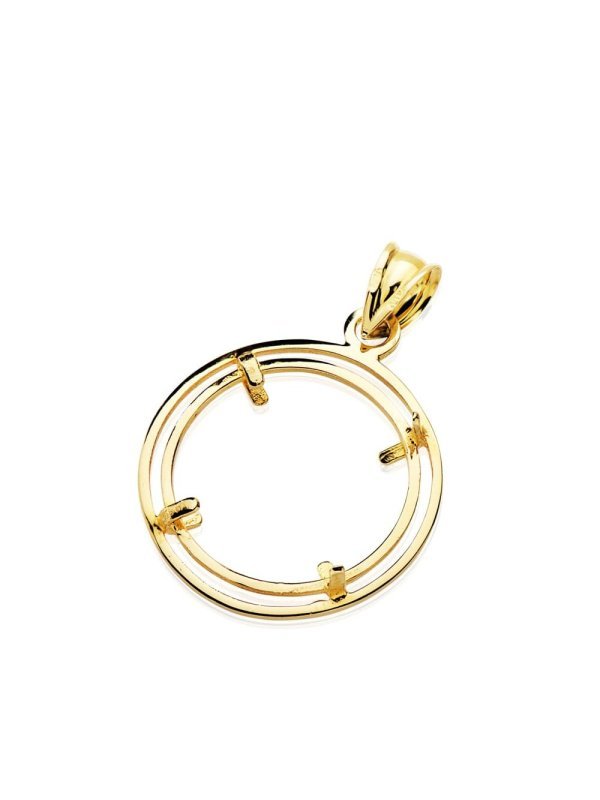 18K COLGANTE PARA MONEDA 18 MM