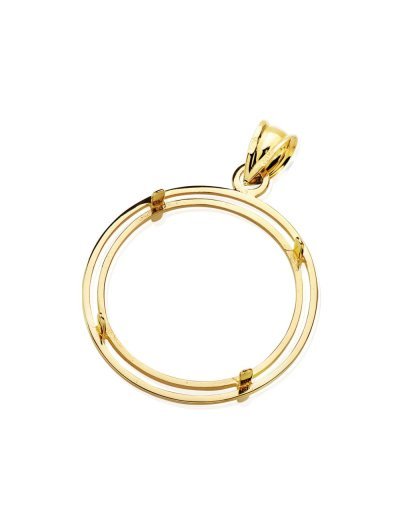 18K COLGANTE PARA MONEDA 22 MM