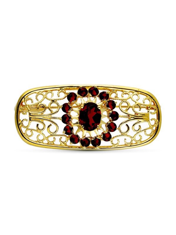18K BROCHE ORO AMARILLO OVAL 14...