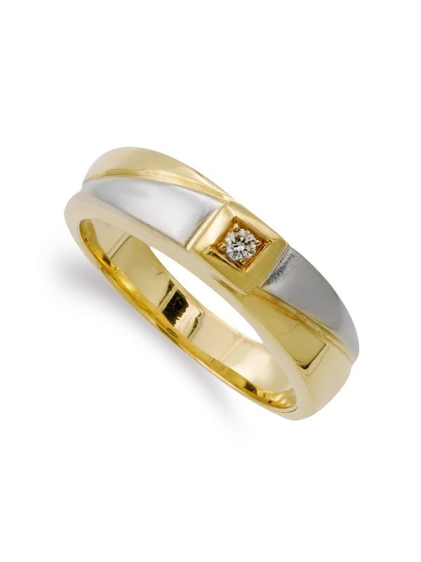18K SORTIJA ORO BICOLOR DIAMANTE...